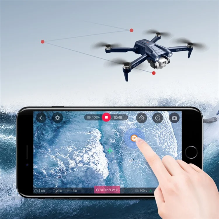 Mini4 RC Drone Бесщеточный Контроль 6k+480p Объектив Оптический Плавный Парящий Квадрокоптер, с 1 Дрон Батареи