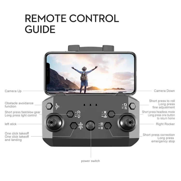 Mini4 RC Drone Бесщеточный Контроль 6k+480p Объектив Оптический Плавный Парящий Квадрокоптер, с 1 Дрон Батареи