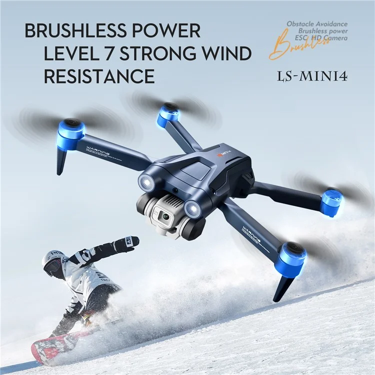 Mini4 RC Drone Бесщеточный Контроль 6k+480p Объектив Оптический Плавный Парящий Квадрокоптер, с 1 Дрон Батареи