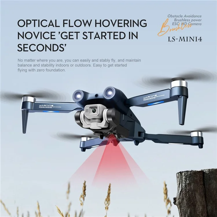 Mini4 RC Drone Бесщеточный Контроль 6k+480p Объектив Оптический Плавный Парящий Квадрокоптер, с 1 Дрон Батареи