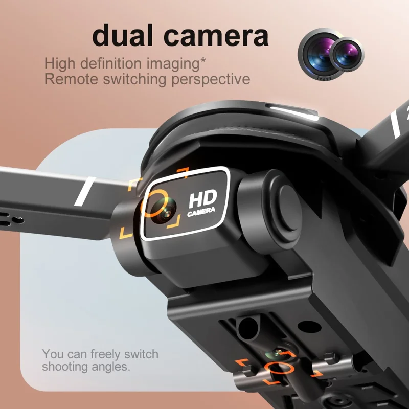 V88 Dual Camera Drone Altitude Hold Headless Mode Foldable RC Quadcopter, Dual Batteries - Grey