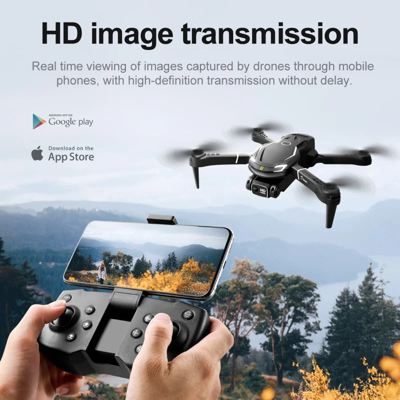 V88 Dual Camera Drone Altitude Hold Headless Mode Foldable RC Quadcopter, Dual Batteries - Grey