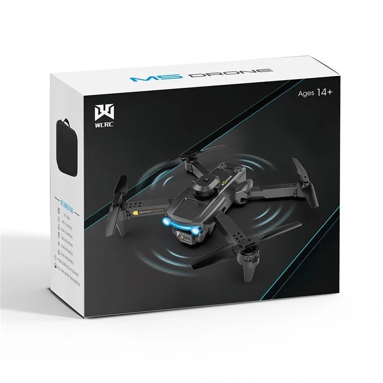 WLRC M5 Dual Camera Pliable Drone Drone Évitement du Flux Optique Positionnement RC Quadcoptère, Batterie Unique