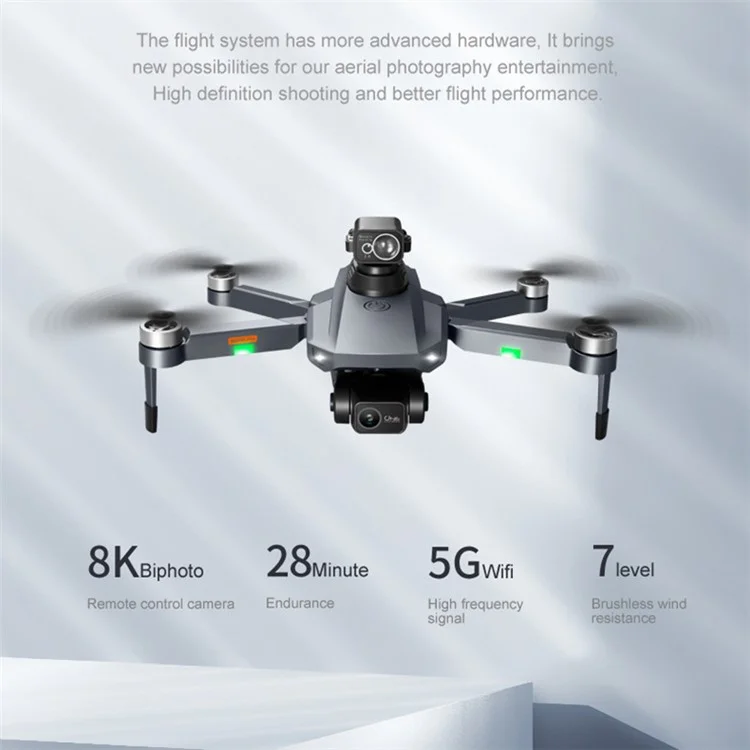 PJC RG101 PRO FPV Brushless Quadcopter Obstacle Avoidance Foldable RC Drone, Singola Batteria