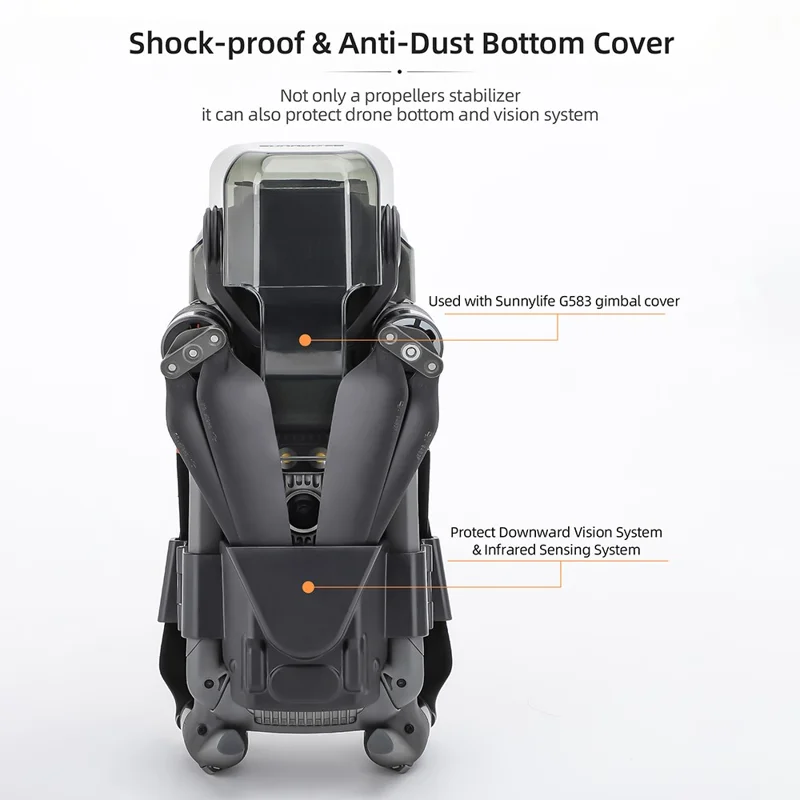 SUNNYLIFE SJ591 Propeller Stabilizer Holder for DJI Mavic 3 / 3 Pro / 3 Classic Paddle Protector Fixed Mount Belt - Black