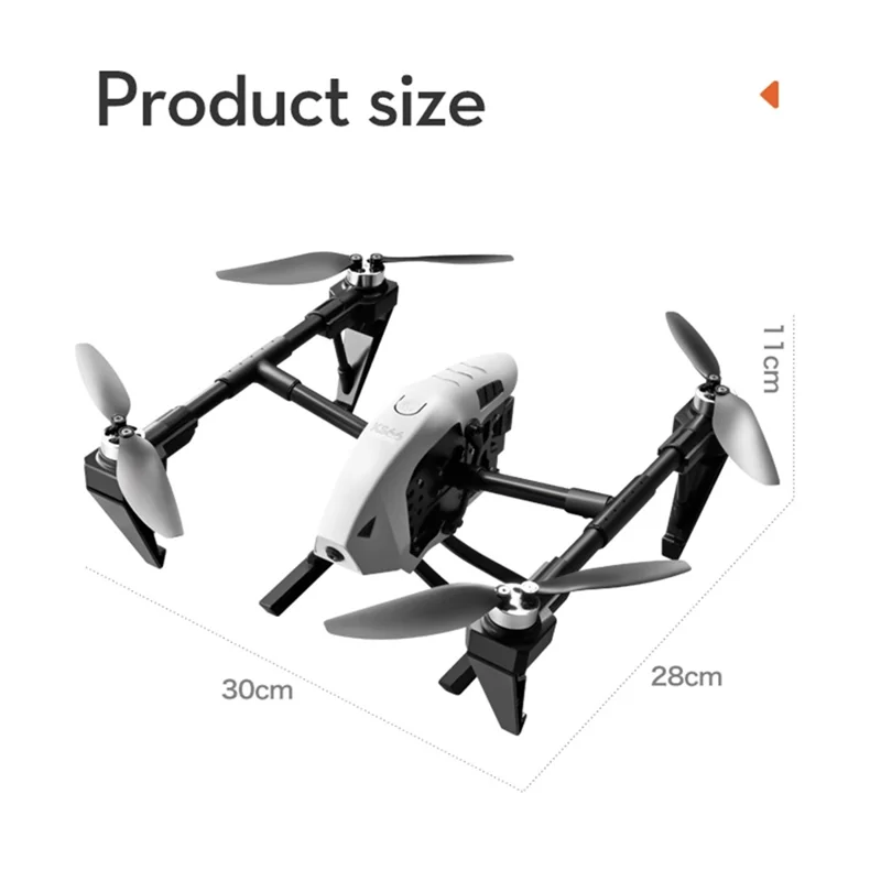 KS66 6K Luftbildfotografie Leichtmetall-RC-Drohne mit bürstenlosem HD-Kamera-Fernsteuerung, optischem Durchfluss-Quadrocopter, Einzelakku - Schwarz 