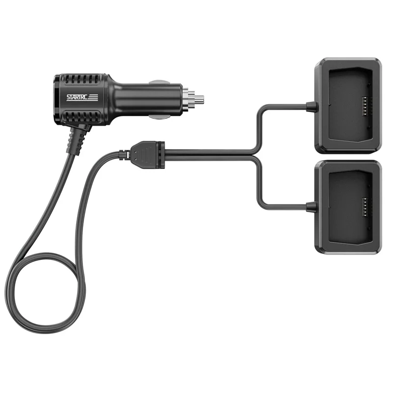 STARTRC 1124026 2-in-1 Battery Car Charger for DJI Mini 3 / 3 Pro Batteries and Remote Controller Charger Hub