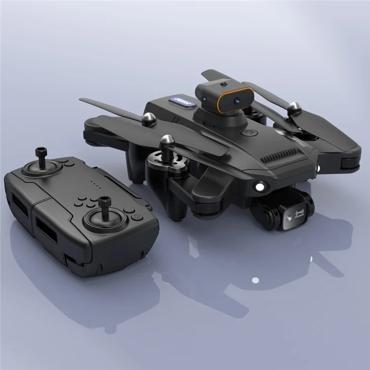 P9 ESC Dual Lens HD RC Drone Smart Obstacle-avoidance Folding Quadcopter mit Aufbewahrungstasche + 2 Batterien - Schwarz
