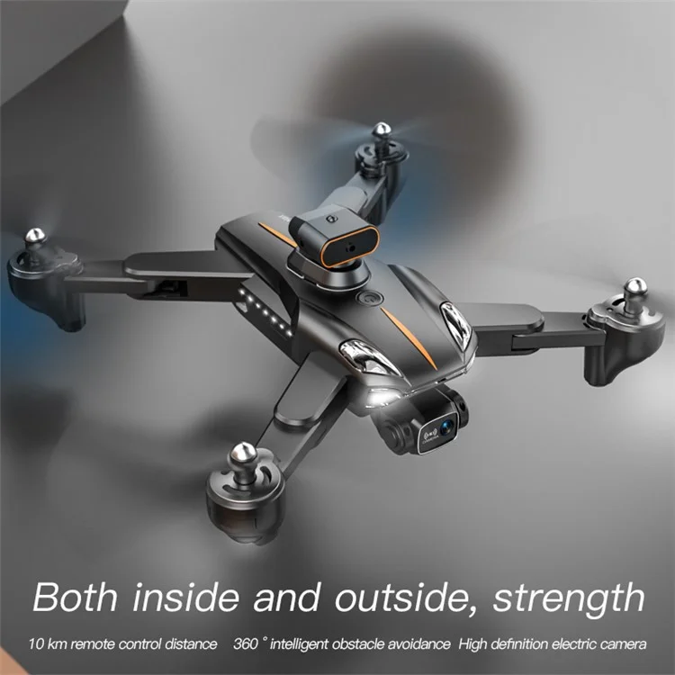 P11 HD Aerial Photography RC Drone Obstacle Avoidance Folding Drone (Optical Flow Positioning + ESC 2 Lens + Storage Bag + 2 Batteries) - Orange