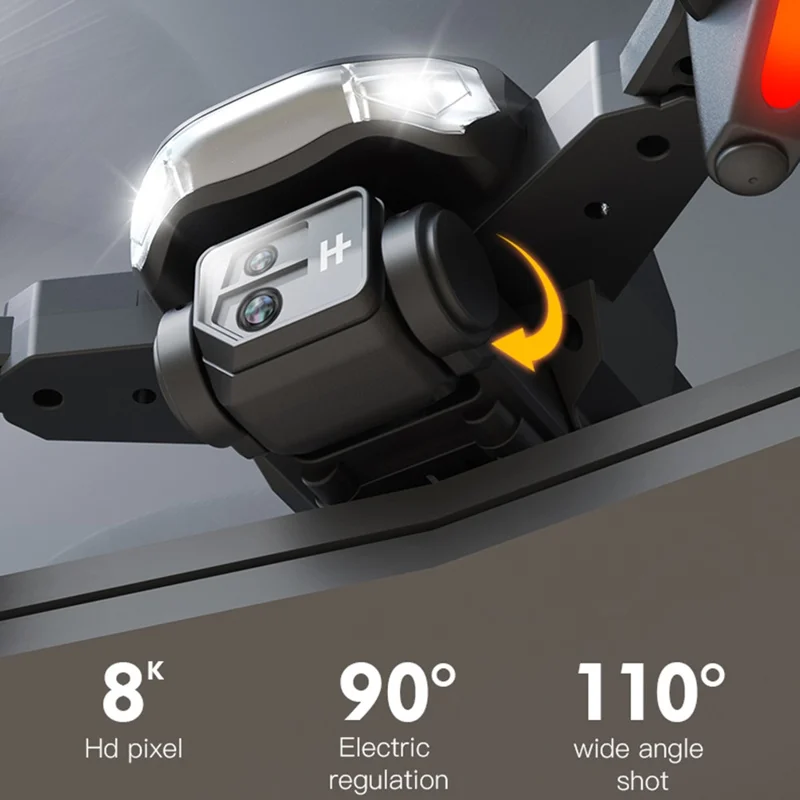 P11S  Optical Flow Positioning HD ESC Dual Lens RC Drone Folding Quadcopter with Storage Bag + 1 Battery - Orange