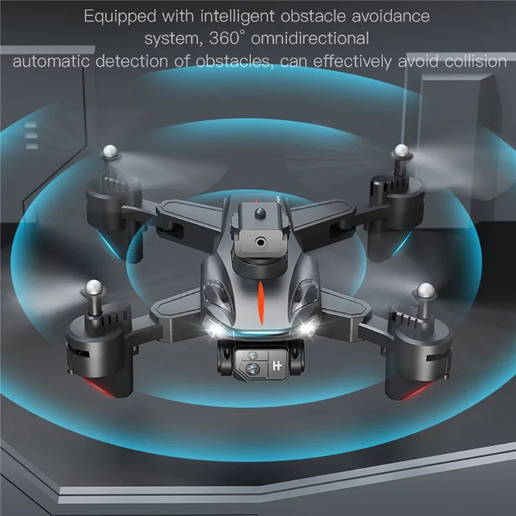 P11S ESC Drone Dupla Lente HD com Posicionamento por Fluxo Óptico, Dobrável, Quadricóptero com Bolsa de Transporte + 2 Baterias - Preto 