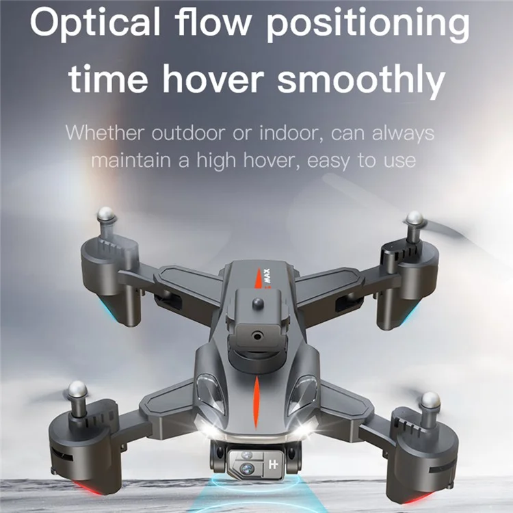 P11S ESC Drone Dupla Lente HD com Posicionamento por Fluxo Óptico, Dobrável, Quadricóptero com Bolsa de Transporte + 2 Baterias - Preto 