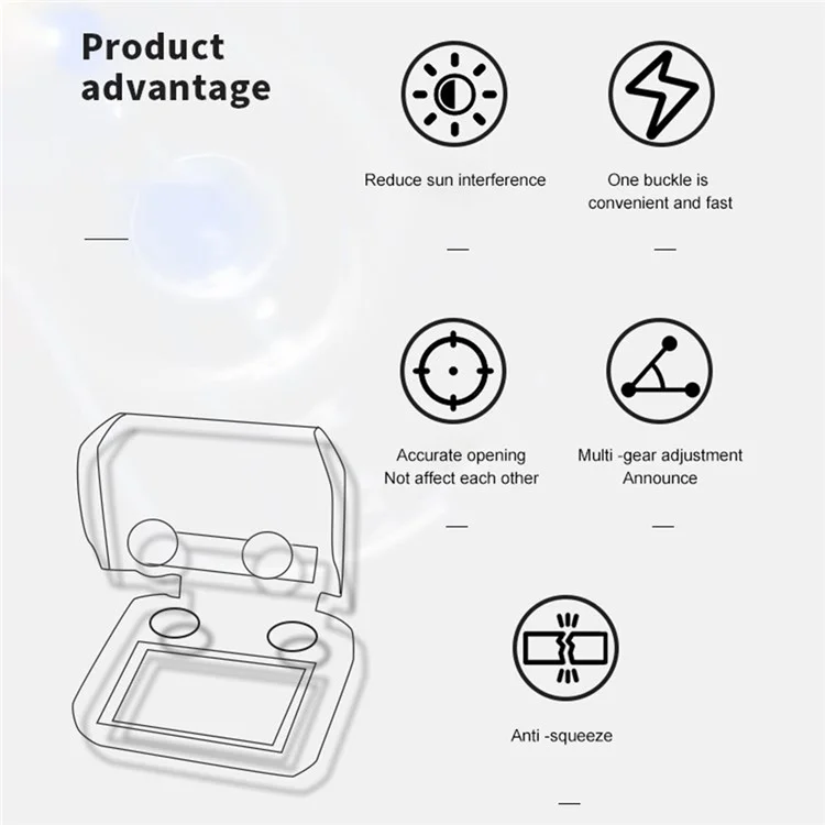 STARTRC 1123784 2-в-1 Солнцезащитный козырек для пульта управления DJI RC Pro Защитный чехол из ABS+PC