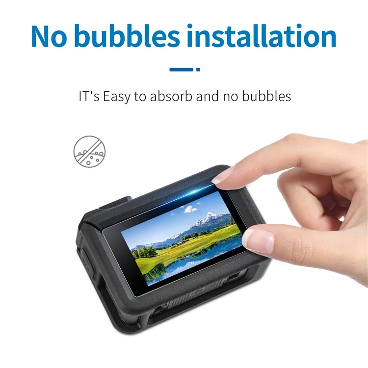 STARTRC 1126549 2 Set per DJI Osmo Action 4 Sports Camera Pellicola protettiva in vetro temperato anteriore e posteriore + Pellicola per lente