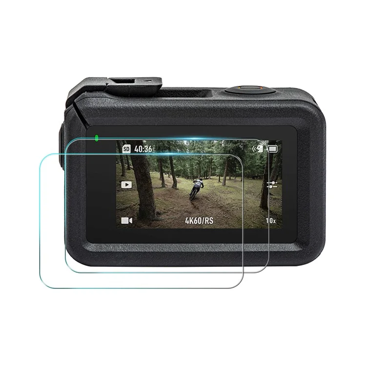 STARTRC 1126549 2 Set per DJI Osmo Action 4 Sports Camera Pellicola protettiva in vetro temperato anteriore e posteriore + Pellicola per lente
