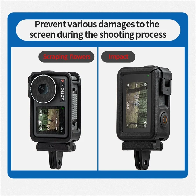 STARTRC 1126549 2 Set per DJI Osmo Action 4 Sports Camera Pellicola protettiva in vetro temperato anteriore e posteriore + Pellicola per lente