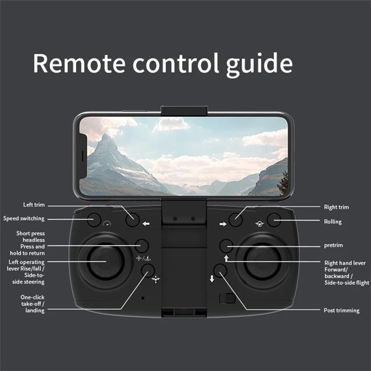 E88 MAX RC Aircraft Drone HD Dual-Lens APP Remote Control Aircraft Quadcopter, mit 2 Drohnen-Batterien