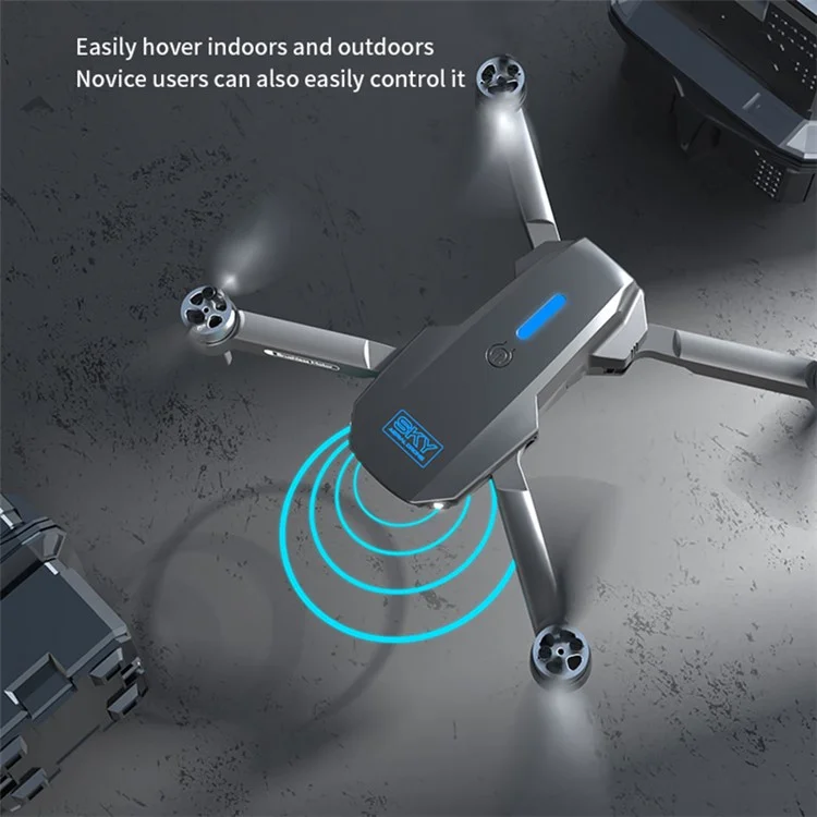 E88 MAX RC Aircraft Drone HD Dual-Lens APP Remote Control Aircraft Quadcopter, mit 2 Drohnen-Batterien