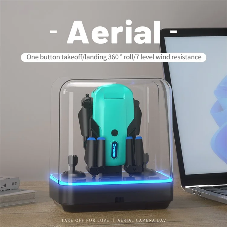 L1 Folding Drone 480P Single Camera Optical Flow Positioning Headless Mode RC Quadcopter, with 3 Batteries