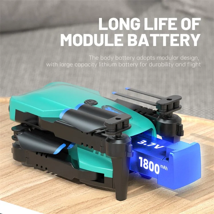 L1 Folding Drone 480P Single Camera Optical Flow Positioning Headless Mode RC Quadcopter, with 3 Batteries