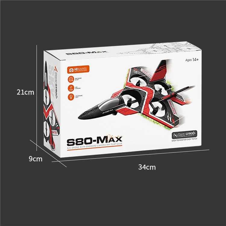 S80 Pro Foam+Plastic Aircraft Fixed Height 3-Gear Speed Remote Control Drone Toy with 1 Battery - Grün