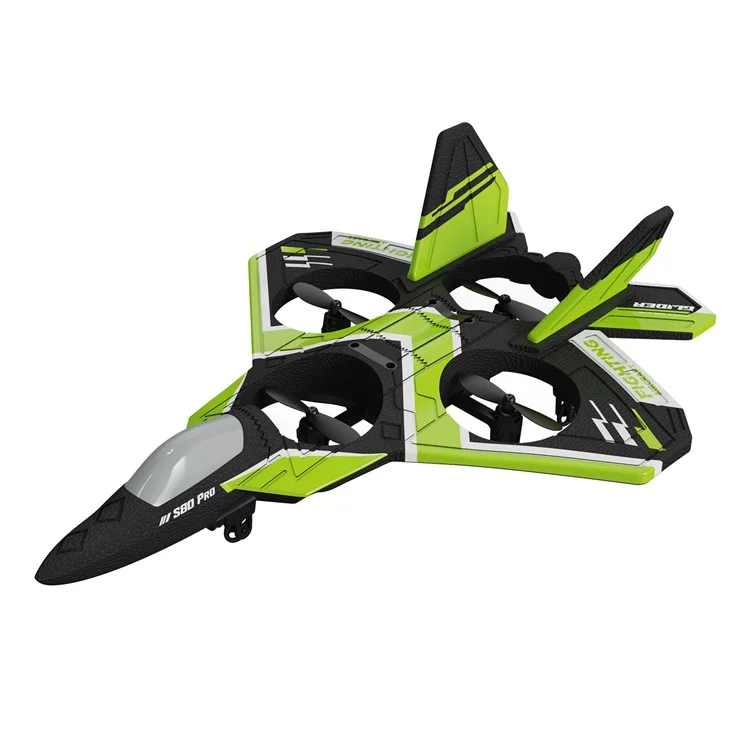 S80 Pro Foam+Plastic Aircraft Fixed Height 3-Gear Speed Remote Control Drone Toy with 1 Battery - Grün