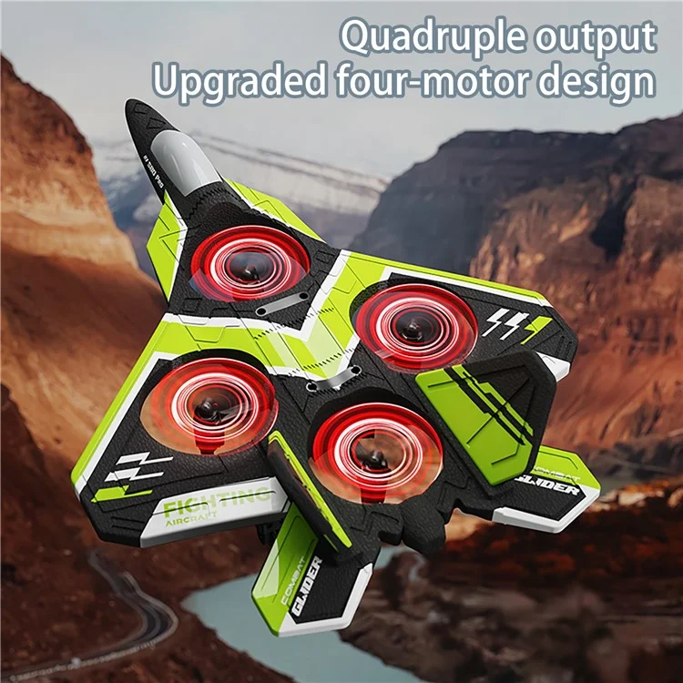 S80 Pro Foam+Plastic Aircraft Fixed Height 3-Gear Speed Remote Control Drone Toy with 1 Battery - Grün