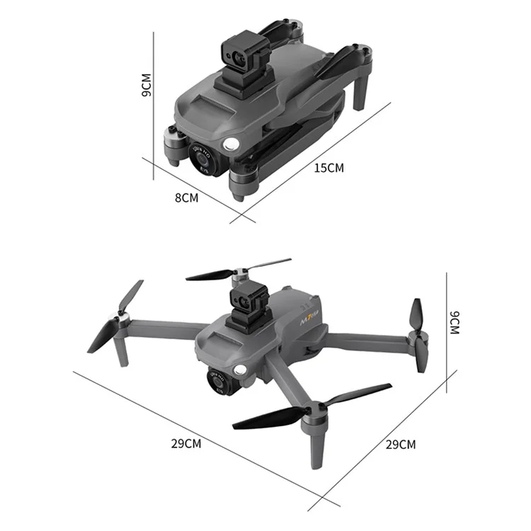 XMR/C M7GT Obstacle Avoidance HD Dual Camera Drone Electric Tuner GPS Brushless RC Quadcopter, com 2 Baterias