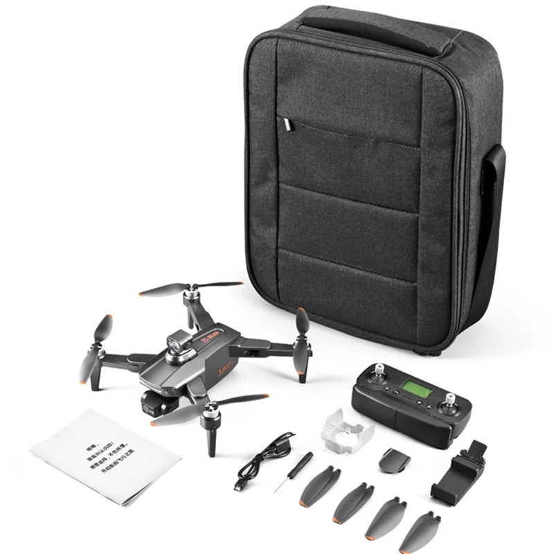 PJC RG106PRO 3-Axis Anti-Shake Gimbal Folding Drone Brushless GPS Obstacle Avoidance HD Dual Camera RC Aircraft, 3 Batteries - Blue