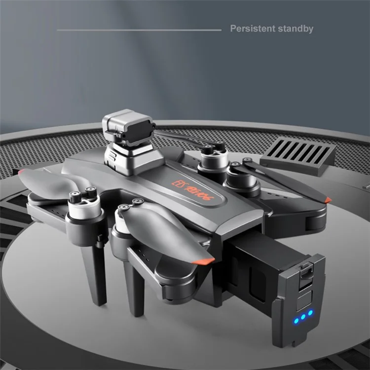 PJC RG106PRO GPS Obstacle Avoidance Brushless RC Drone 3-Axis Anti-Shake Gimbal HD Dual Camera Folding Aircraft, 2 Batteries - Blue