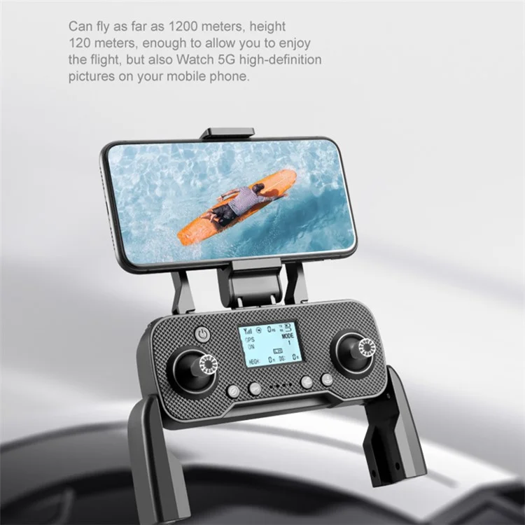 PJC RG109 Макс Двойная камера HD Дрон GPS+Лазер Препятствие Избежание Бесщеточный Складной Квадрокоптер с 2 Аккумуляторами - Оранжевый 
