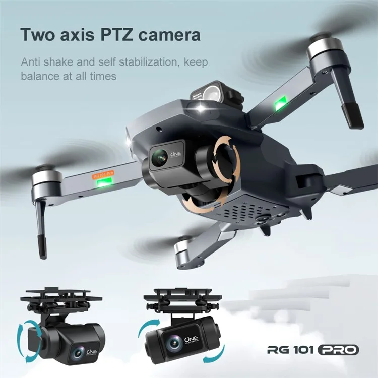 PJC RG101 Pro Gestture Shoot Shoot Brushless Quadcopter Evita di Ostacoli RC Drone, Con 3 Batterie