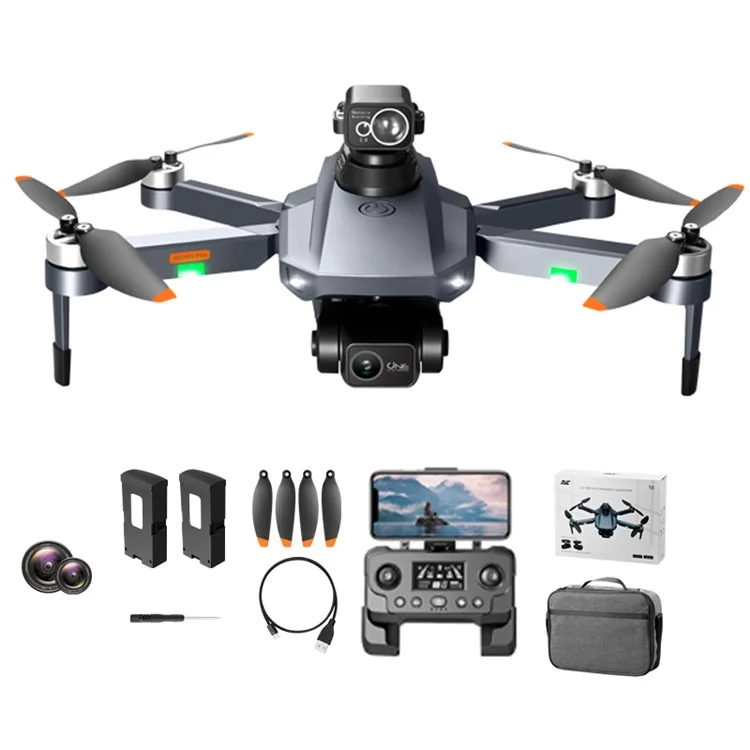 PJC RG101 Pro Plegable Plegable Quadcopter Obstacter Evitive RC Dron, Con 2 Baterías