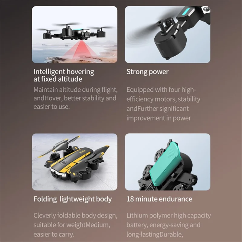 T6 Folding Quadcopter Dual Camera 3-Sided Obstacle Avoidance RC Drone Aircraft with 3 Batteries - Blue