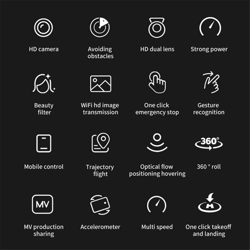 T6 Folding Quadcopter Dual Camera 3-Sided Obstacle Avoidance RC Drone Aircraft with 3 Batteries - Blue