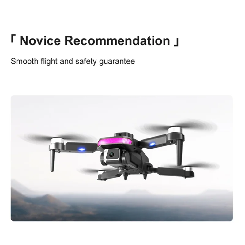 DLRC D8 PRO Drone RC Dobrável com GPS, Câmera Dupla, ESC Brushless, Quadcóptero (Evitação de Obstáculos de 360 Graus + Tela LCD RC + Lâmpada LED + 3 Baterias) - Cinza