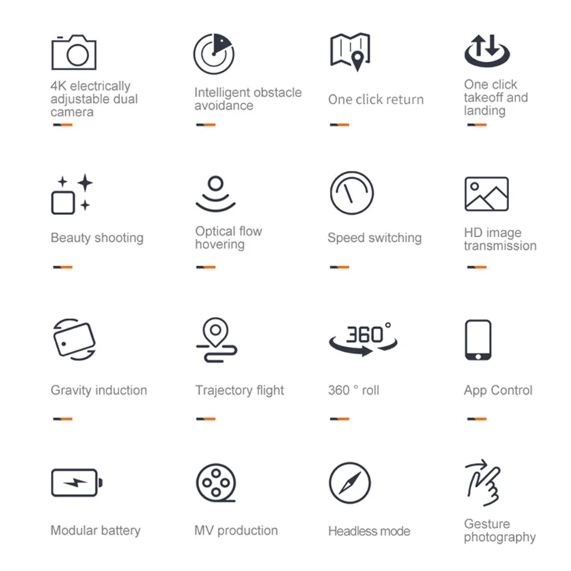 PJC RG500MAX Optical Flow Positioning Drone Aircraft Dual Camera Three-sided Obstacle Avoidance Quadcopter, 3 Batteries - Grey