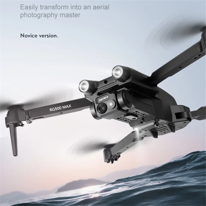 PJC RG500MAX Dual Camera Quadcopter Drone z pozycjonowaniem optycznym i unikaniem przeszkód z trzech stron, 1 bateria - Szary