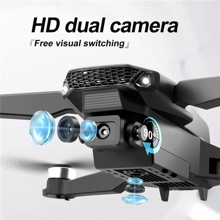 E88 EVO Optical Flow Positioning Brushless Portable Aircraft Dual Camera Folding RC Drone, 1 Bateria - Preto