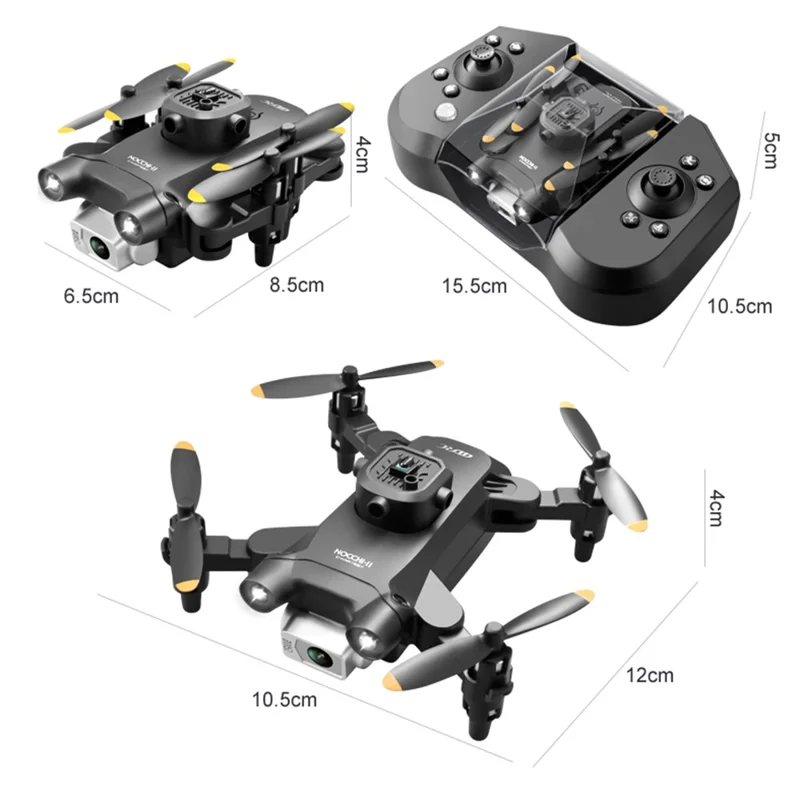 4DRC V30 Mini Folding Drone Five-Sided Obstacle Avoidance HD Dual Camera RC Quadcopter, 1 Battery - Grey