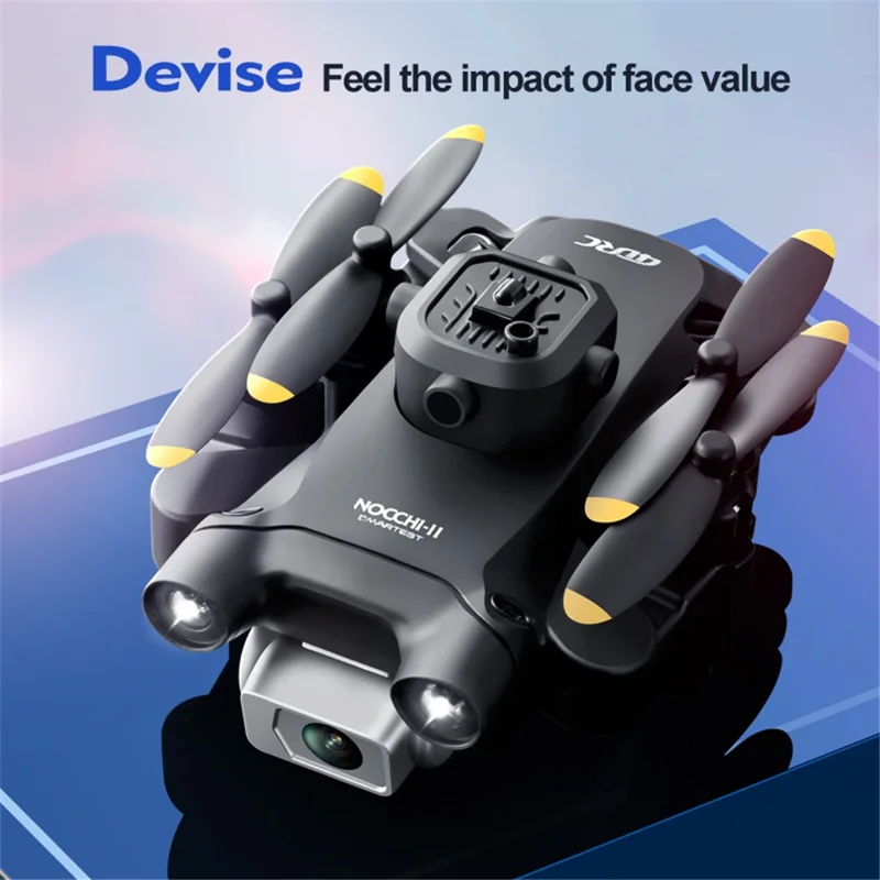 4DRC V30 Mini Folding Drone Five-Sided Obstacle Avoidance HD Dual Camera RC Quadcopter, 1 Battery - Grey