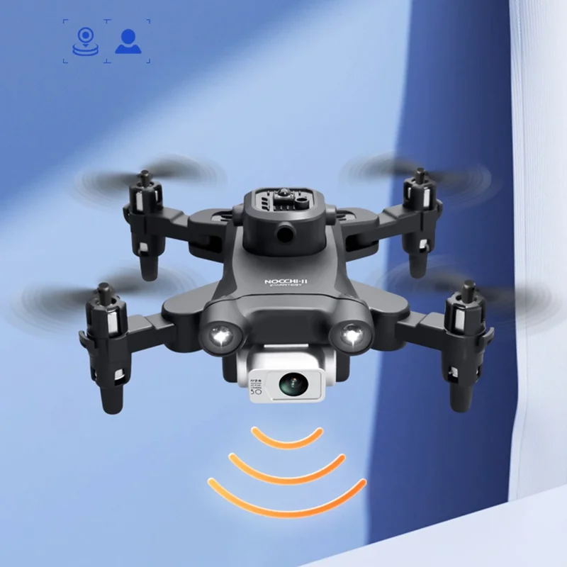 4DRC V30 Mini Folding Drone Five-Sided Obstacle Avoidance HD Dual Camera RC Quadcopter, 1 Battery - Grey