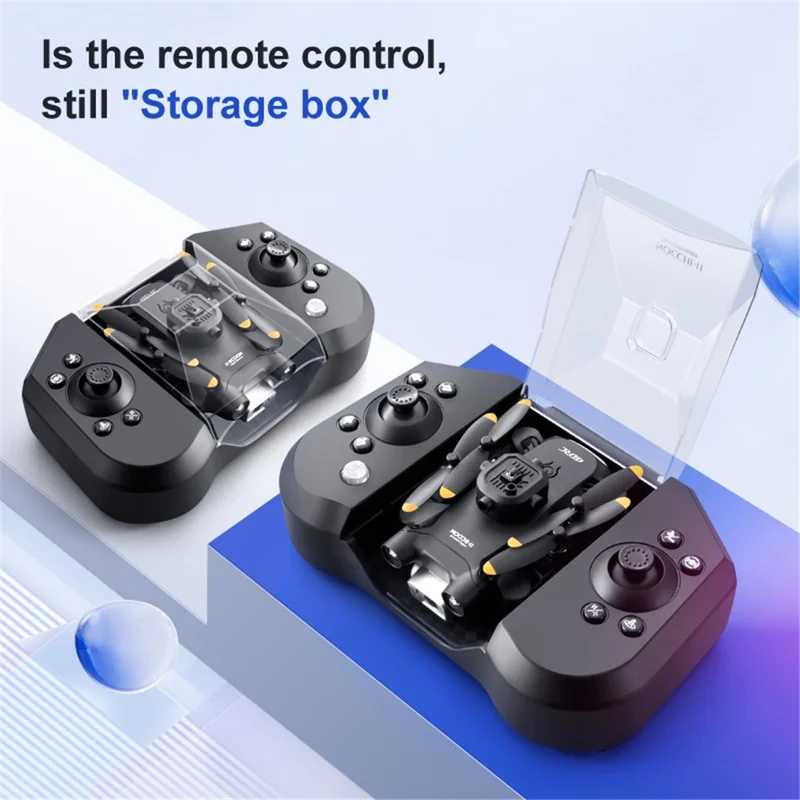 4DRC V30 Mini Folding Drone Five-Sided Obstacle Avoidance HD Dual Camera RC Quadcopter, 1 Battery - Grey