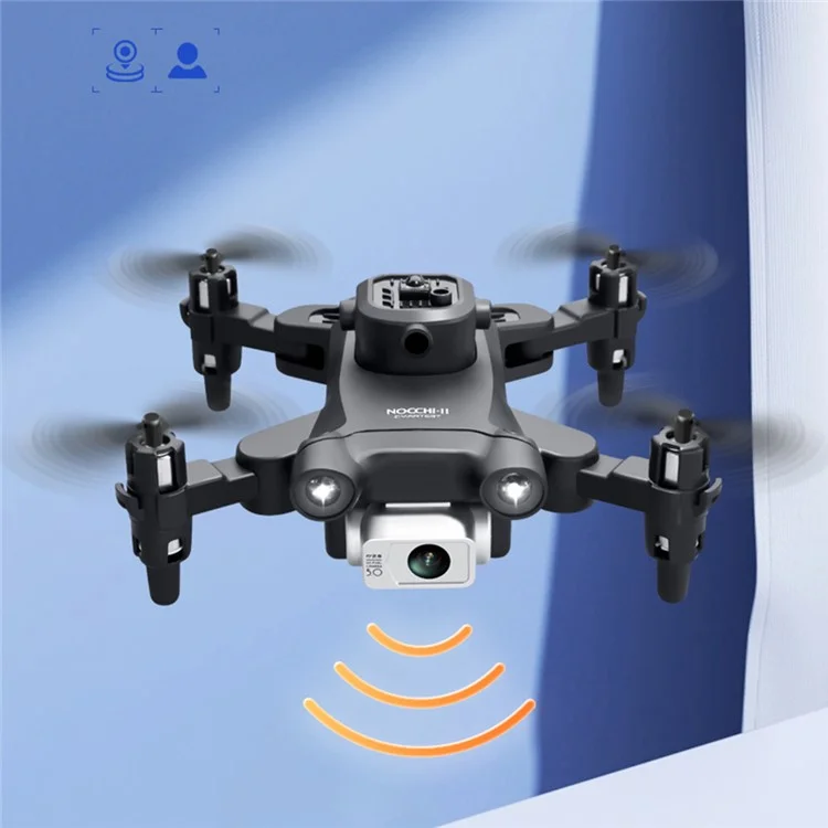 4DRC V30 HD Dual Camera RC Aircraft Five-Sided Obstacle Avoidance Mini Folding Drone, 2 Batteries - Grey