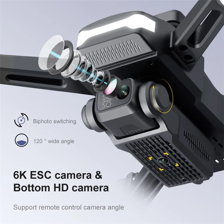 Drone 4DRC V29 à évitement d'obstacles à 360 degrés, double caméra aérienne, photo optique, positionnement par flux, 1 batterie