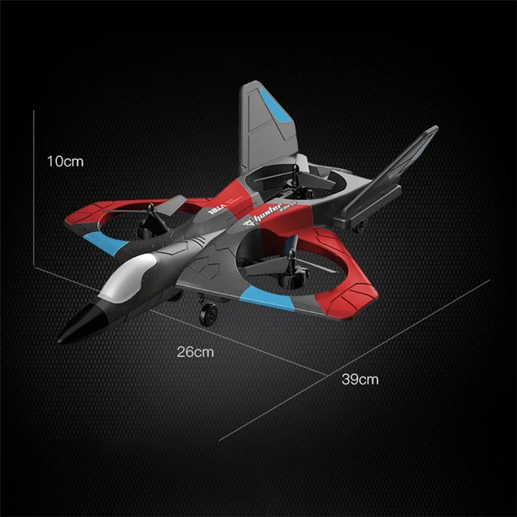 Avión RC grande de 4DRC V27 4K HD con fotografía aérea, modo sin cabeza, 1 batería - Rojo