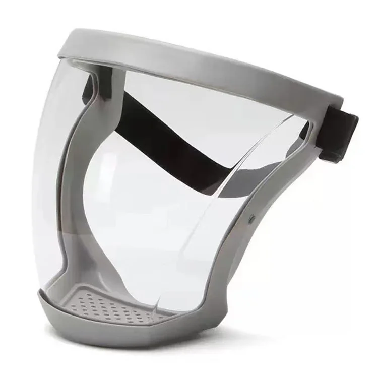 Full Face Anti-Fog Anti-Spatter Goggles Face Mask Anti-Splash Headgear Dust-Proof Face Shield Protector - Grey / Clear