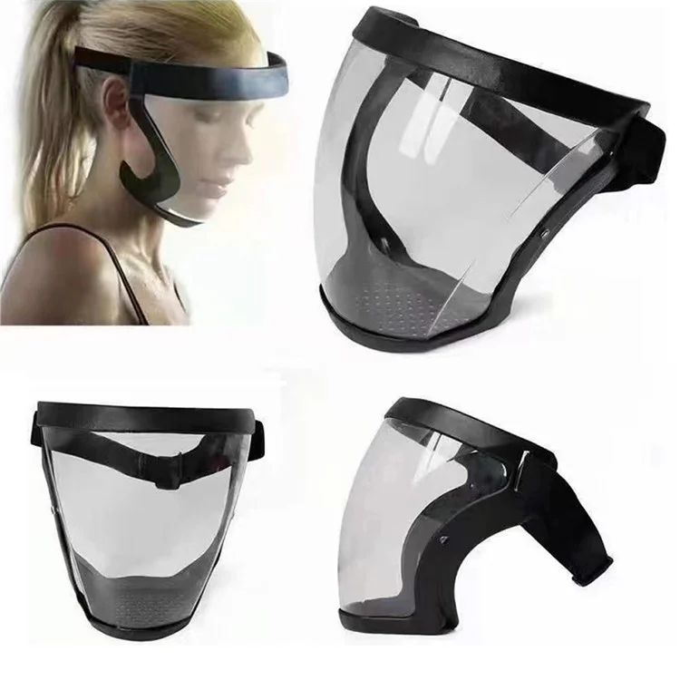 Full Face Anti-Fog Anti-Spatter Goggles Face Mask Anti-Splash Headgear Dust-Proof Face Shield Protector - Grey / Clear