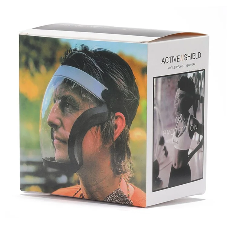 Full Face Anti-Fog Anti-Spatter Goggles Face Mask Anti-Splash Headgear Dust-Proof Face Shield Protector - Grey / Clear