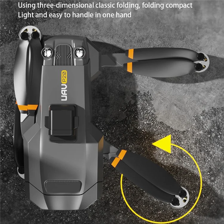 P20 Laser Obstacle Avoidance Brushless Drone HD Aerial Photo GPS Quadcopter com 2 Baterias, Steering Engine